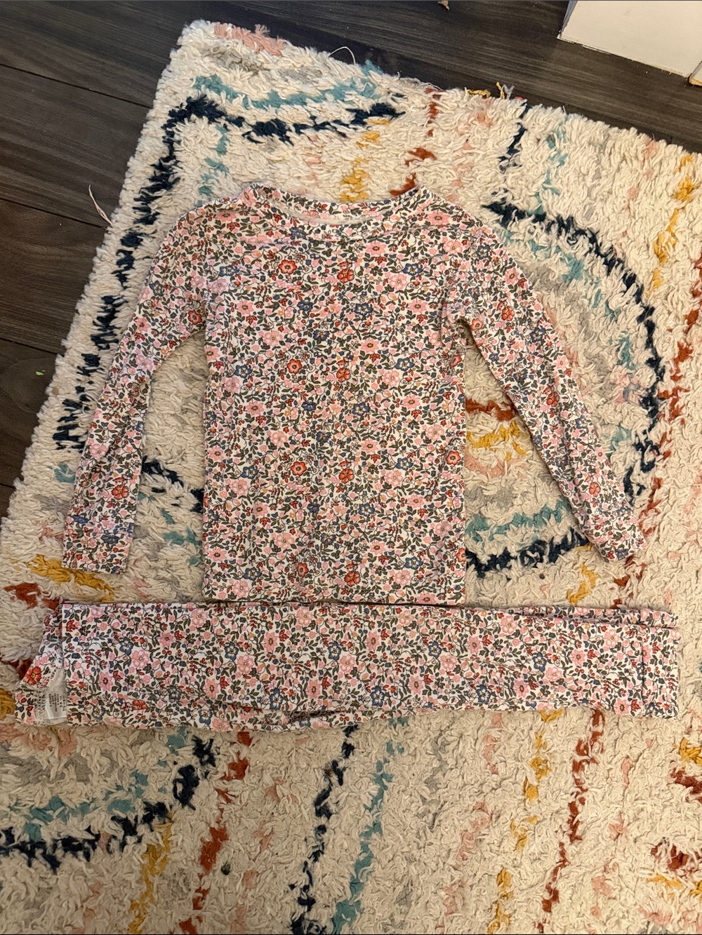 ✨5/$25✨Kids Floral Long-Sleeve Pajama Set in Pink